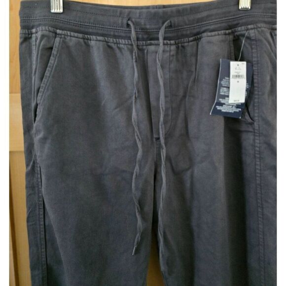 Gap Soft Black Ribbed Jogger Pants With Drawstring comfy lounge wear - Picture 3 of 8